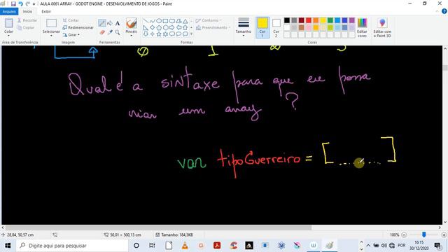 ARRAY PARTE 1 GODOT ENGINE CURSO DE DESENVOLVIMENTO DE JOGOS AULA 0061 смотреть онлайн