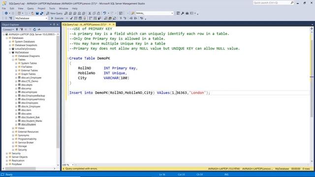 Constraints in SQL | SQL me constraints kya hote Hain #sql #learn #sqlserver #tsql #learning смотреть онлайн