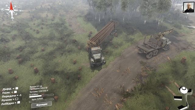 SpinTires. Часть 9. Погрузка бревен и отправка в путь