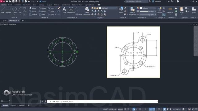 2D AutoCAD Exercise - 13 смотреть онлайн
