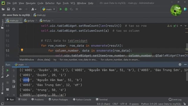 D6: custom database, table, chỉnh sửa trực tiếp tableWidget và lưu vào mysql, 2021 "lato' channel" смотреть онлайн