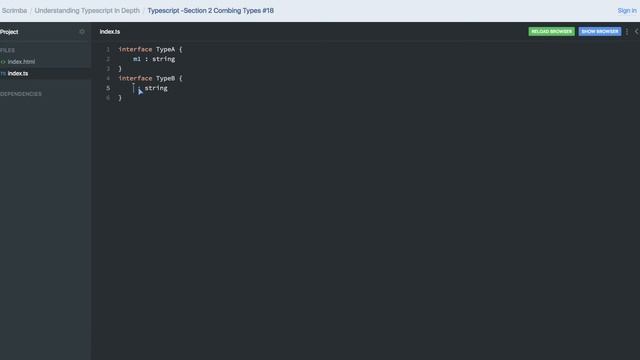 Typescript Section 2 Combining Types #18 смотреть онлайн