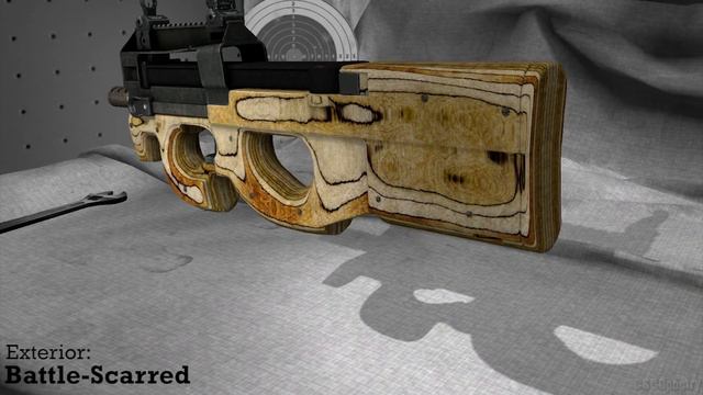 Shapewood P90 StatTrak Stickers Skin Preview FN/MW/FT/WW/BS