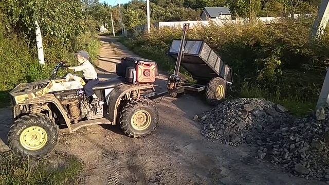 Самодельный квадроцикл Toyota Vitz 1sz Самосвальный прицеп смотреть онлайн