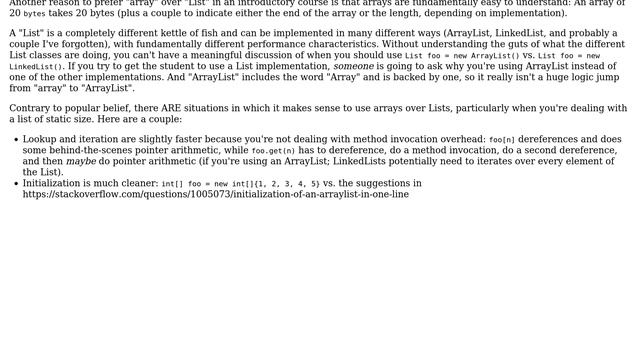 Software Engineering: Why do schools teach arrays over List? (9 Solutions!!) смотреть онлайн