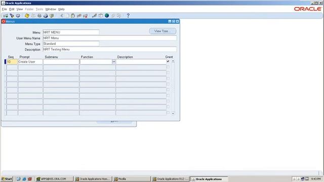 Oracle Applications Training - Menu Creation - III смотреть онлайн