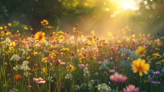 Summer Garden Ambience 🌼🌿   Relaxing Cricket Sounds For Relaxation & Sleep