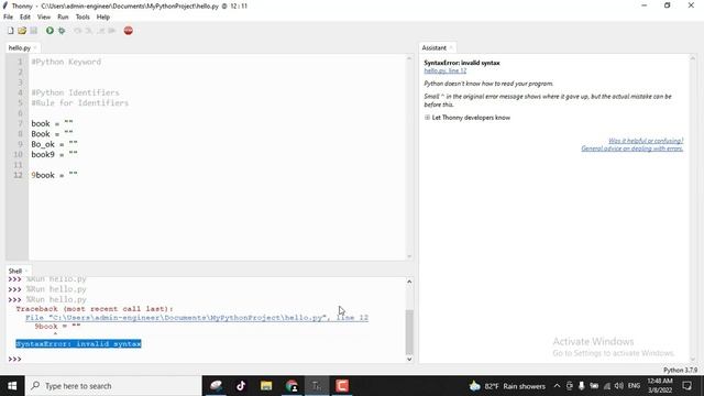 Python Keyword and Identifiers - Python Tutorials [EP2] смотреть онлайн