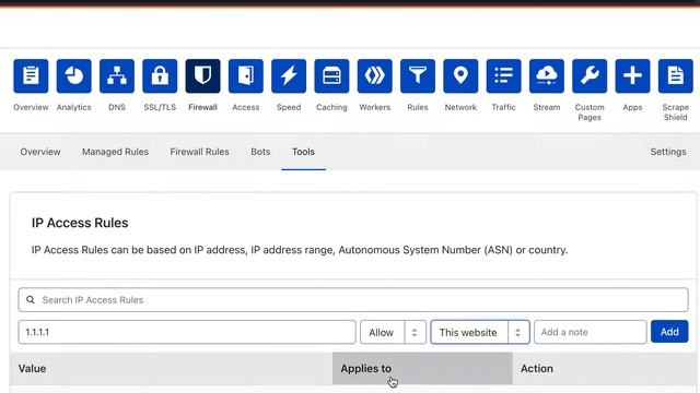 Как добавить IP в белый список cloudflare смотреть онлайн