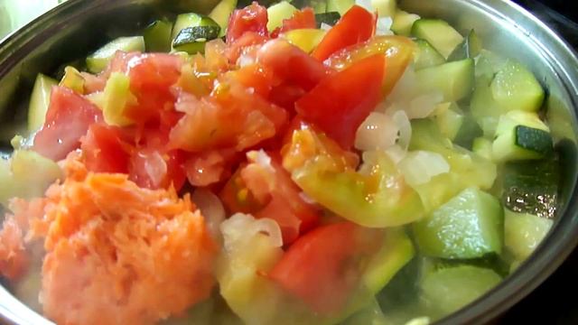 Очень вкусные кабачки с помидорой на сковороде. Рецепт. смотреть онлайн