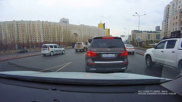 г.Астана пр. Мангилик ел не доезжая ул. Кунаева 25/04/2019 год смотреть онлайн