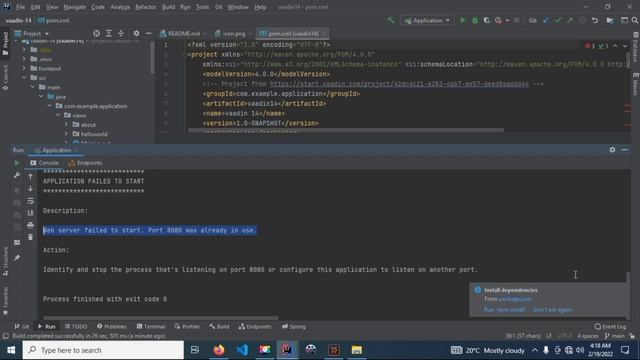 application failed port 8080 already in use смотреть онлайн