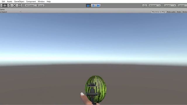 shoot watermelon in Unity with leapmotion смотреть онлайн