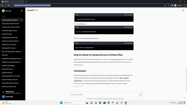 file stdin line 1 pip install matplotlib syntaxerror invalid syntax смотреть онлайн