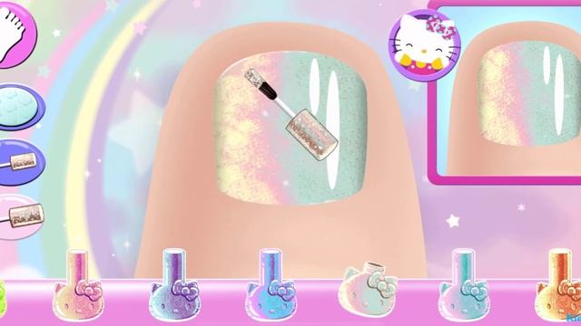 Hello Kitty Nail Salon - Magical Manicure Makeover Part 4 - Fun Games for Kids смотреть онлайн