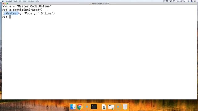 Python 3.7: Partition String Method смотреть онлайн