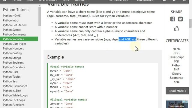 COMPUTER SCIENCE WITH PYTHON CLASS XI "Python Variable Part 2" смотреть онлайн