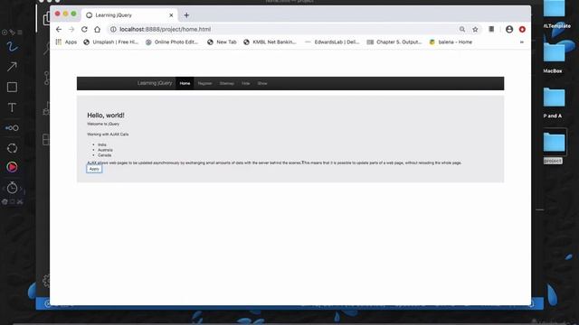 Lecture 49-jQuery AJAX calls with load(), $.get() and $.post() method смотреть онлайн