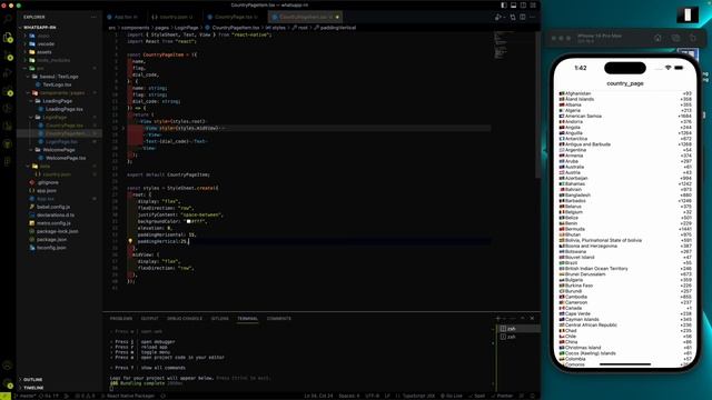 React Native - Working on the country page || Typescript || Whatsapp clone 06 смотреть онлайн