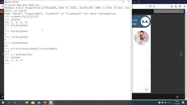 Python 7.r. -Liste: funkcije i metode смотреть онлайн