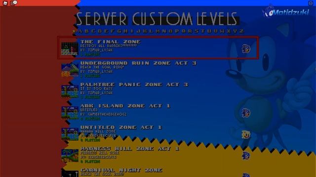 Custom Levels 6 in Classic Sonic Simulator ⭐️ Sonic Roblox Games ~ Gameplay смотреть онлайн