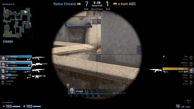 CS:GO POV Demo NaVi S1mple (21/4) vs AGO (de_dust2) @ ESL Pro League Season 15 смотреть онлайн