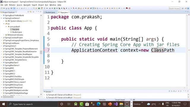 Spring Core Demo Project With Jar Files by Prakash смотреть онлайн