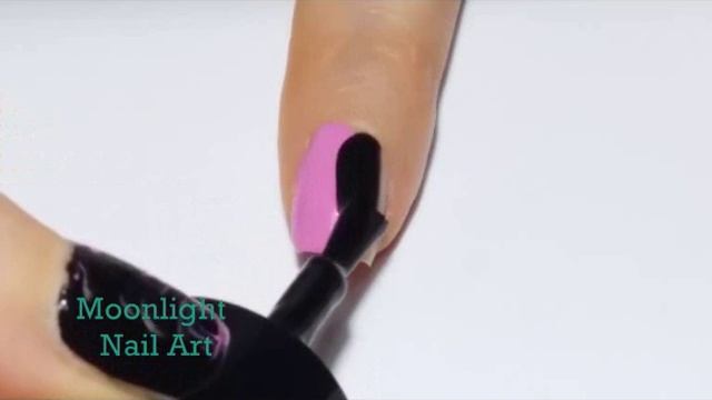 Drag Dry Marble Nail Art in Pink & Black - Needle Tutorial смотреть онлайн