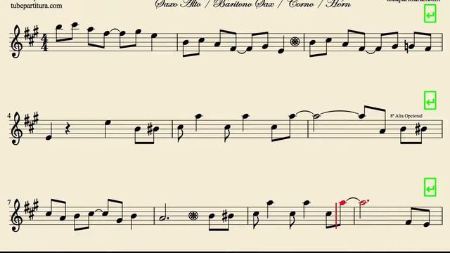 The Entertainer Sheet Music for Alto Saxophone Baritone Saxophone and Horn смотреть онлайн