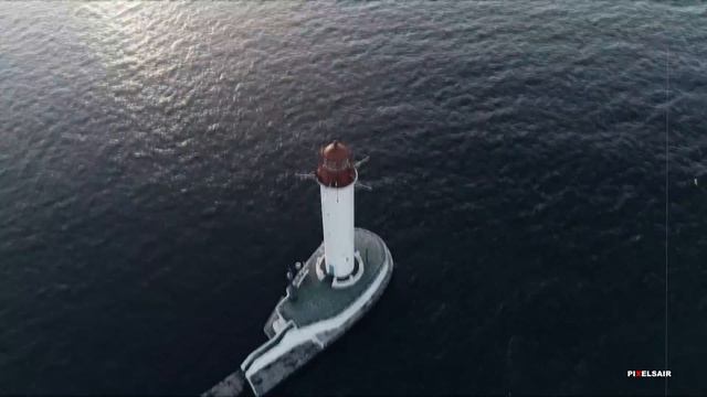 ОДЕССА. Воронцовский маяк. Aerial view footage. смотреть онлайн