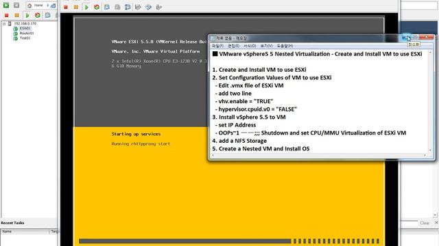 VMware vSphere 5.5 Nested Virtualization - Create and Install VM to use ESXi смотреть онлайн