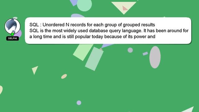 SQL : Unordered N records for each group of grouped results смотреть онлайн