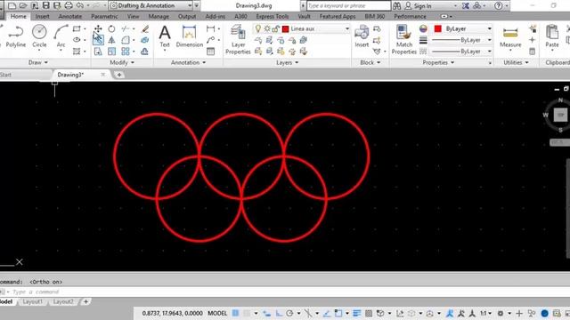 Autocad 1 comandos linea, circulo, copiar y cortar Ing Martín Mestanza смотреть онлайн