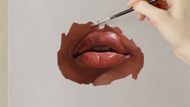 OIL PAINTING DEMONSTRATION #2 || How To Paint Lips смотреть онлайн