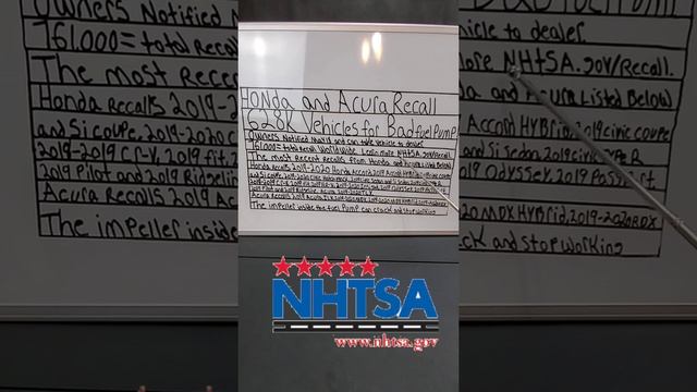Honda & Acura RECALL 628k Fuel Pumps!