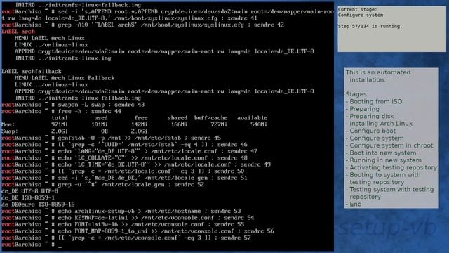 Arch Linux installation recording to kernel 5.14.12-arch1-1 (testing) смотреть онлайн