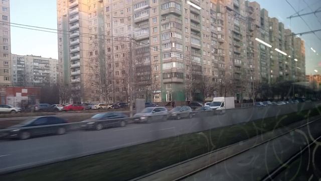 от станция Ржевка 64 чижик трамвай до станция метро ладожская и ладожский вокзал смотреть онлайн