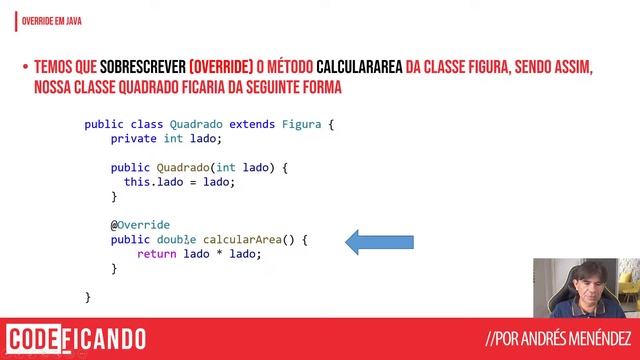 Override de métodos em Java 2/3 - POO - s03e08 смотреть онлайн