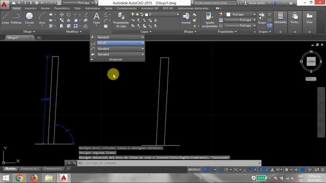 Como dibujar con angulos en autocad смотреть онлайн