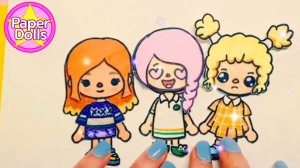 Как нарисовать волосы и одежду для персонажа Toca Boca DIY 3 стиля