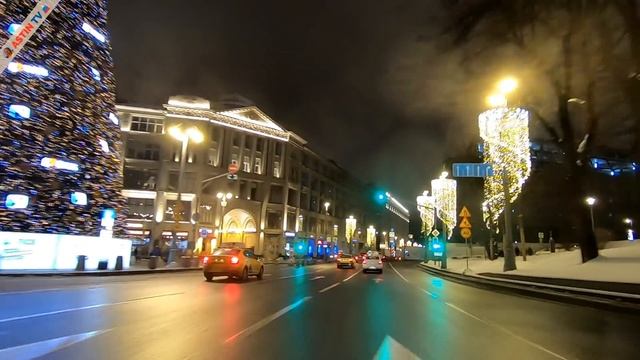 Новогодняя Москва. Огни ночного города! смотреть онлайн