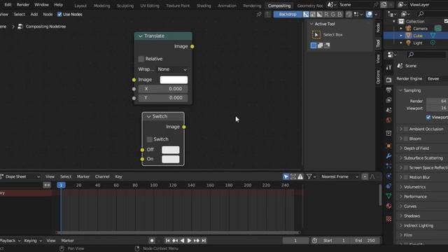 Blender. Translate Node/Switch Node. смотреть онлайн