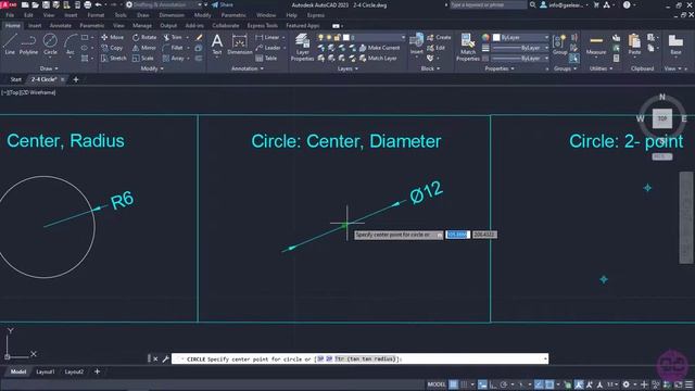 2-4 How to draw Circles in AutoCAD смотреть онлайн