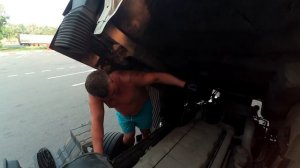 Дальнобой. MAN. Подъём кабины. Поиск источника течи масла