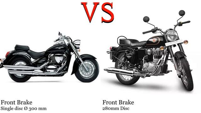 Suzuki Intruder 400 vs Royal Enfield Bullet 350 Test specification comparison смотреть онлайн