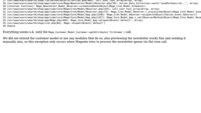 PDO exception while executing cron: newsletter queue send fails (Unknown column... смотреть онлайн