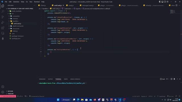 Como hacer un ANTICRASH en Discord js V14! | Discord.js v14 Series #3 смотреть онлайн