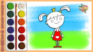 Раскраска Жила была Царевна для детей / Мультик раскраска Жила была Царевна