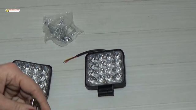 Фара диодная BLASKAR 16 LED mini 48W 3030 квадрат 2шт страбоскоп смотреть онлайн