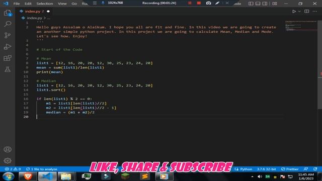 Mathematician | Mean, Median and Mode | Python Tutorial смотреть онлайн
